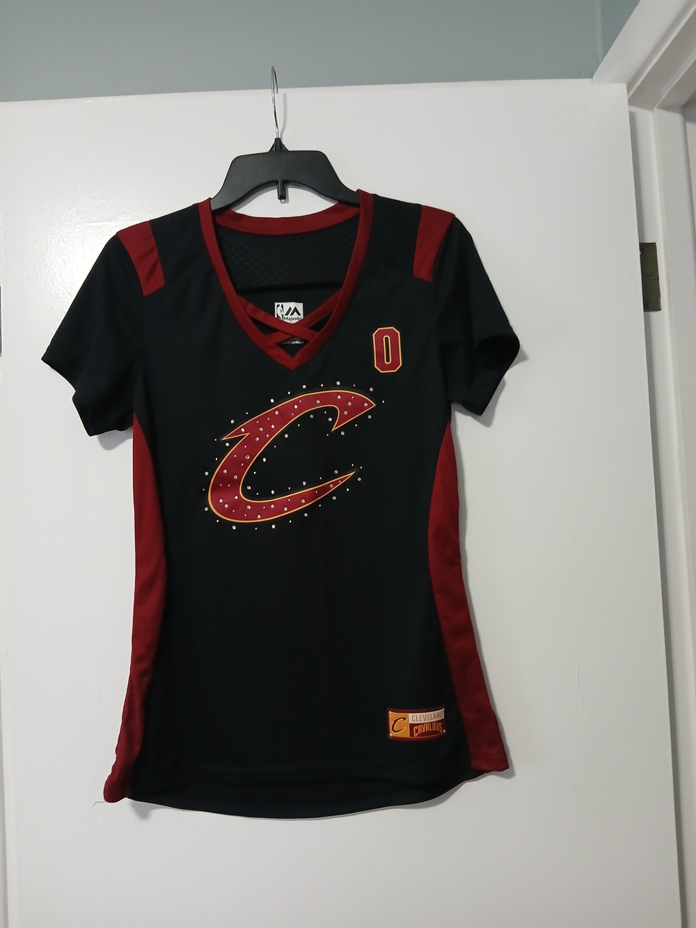Majestic Cleveland Cavaliers Black and Wine Women's Jersey